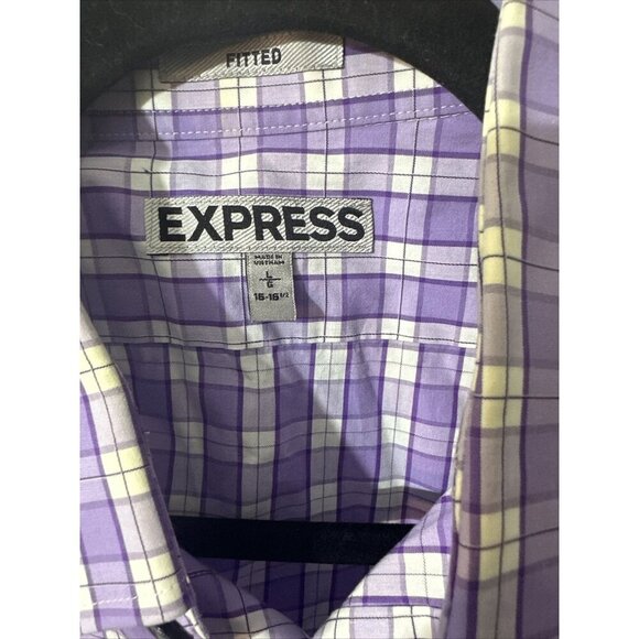Men’s Express Button Down Shirt Purple Size Large / 15 - Picture 8 of 8
